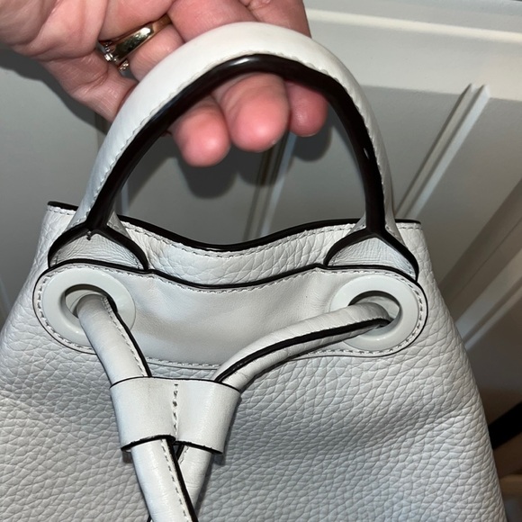 Michael Michael Kors white heavy leather classic large slouchy backpack bag - Picture 4 of 16